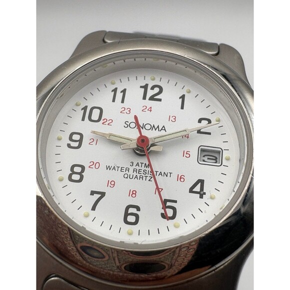 Sonoma Goods For Life Women’s / Men's Field Watch |New Battery|Date Window 28mm - Picture 2 of 5
